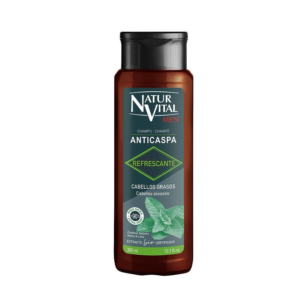 Naturvital Champú Anticaspa Refrescante Cabello Graso 300Ml