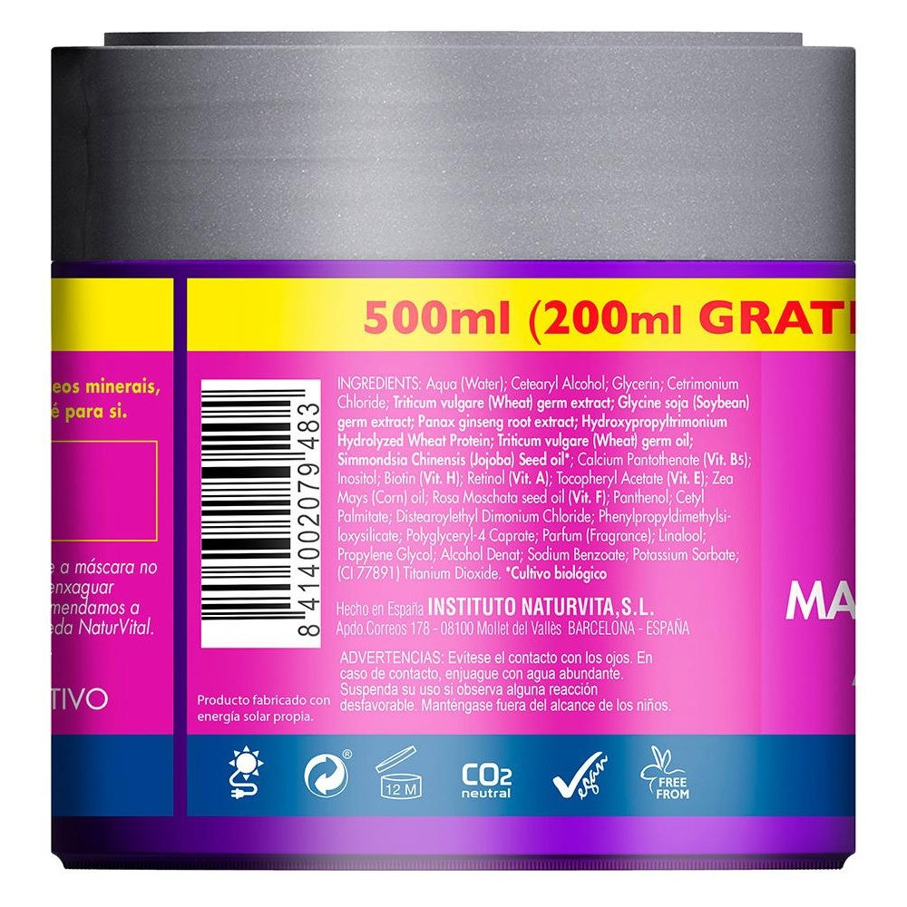 Mascarilla Anticaída Tratamiento Capilar Antirotura 500 Ml
