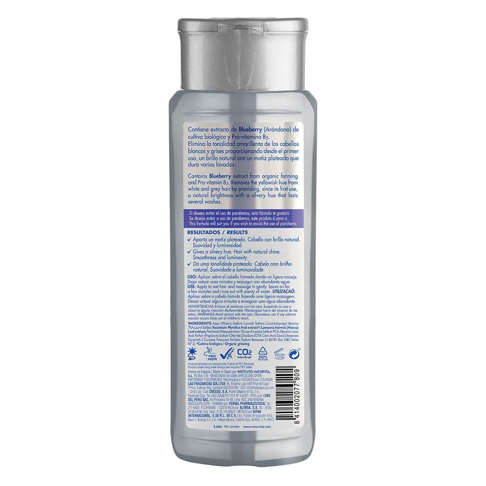 Naturvital Champu Silver Cabello Blanco Ygis 300Ml