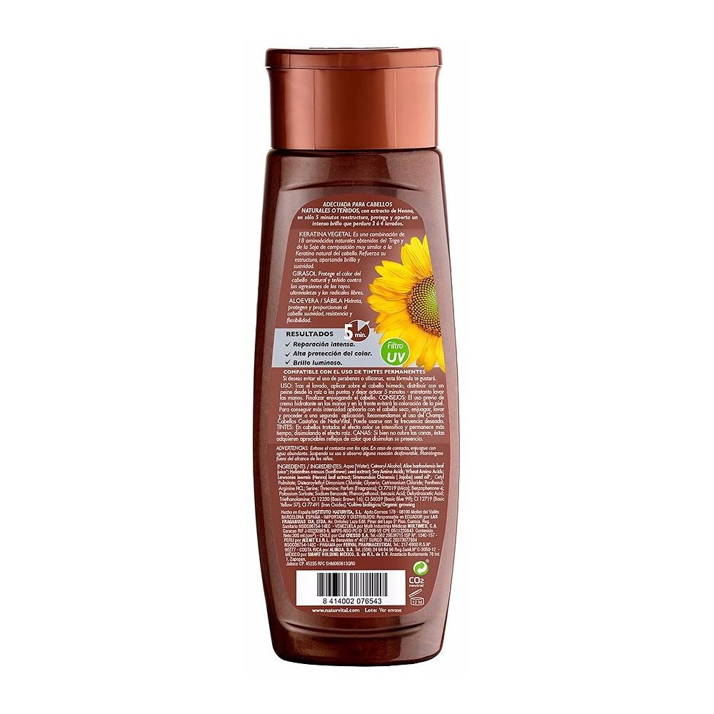 Naturvital Mascarilla Coloursafe Castaño 300Ml