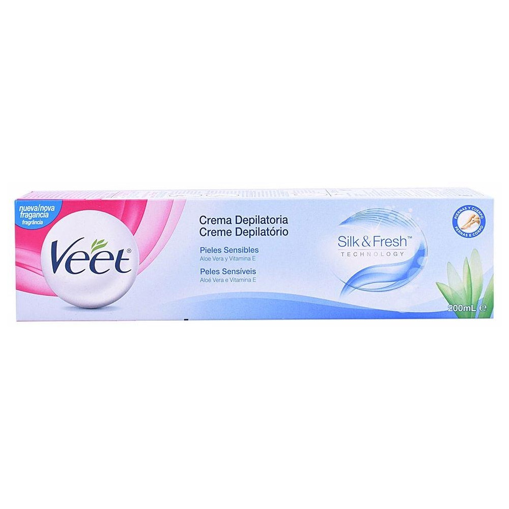 Veet Pure Crema Depilatoria Piernas Y Cuerpo Piel Sensible 200Ml