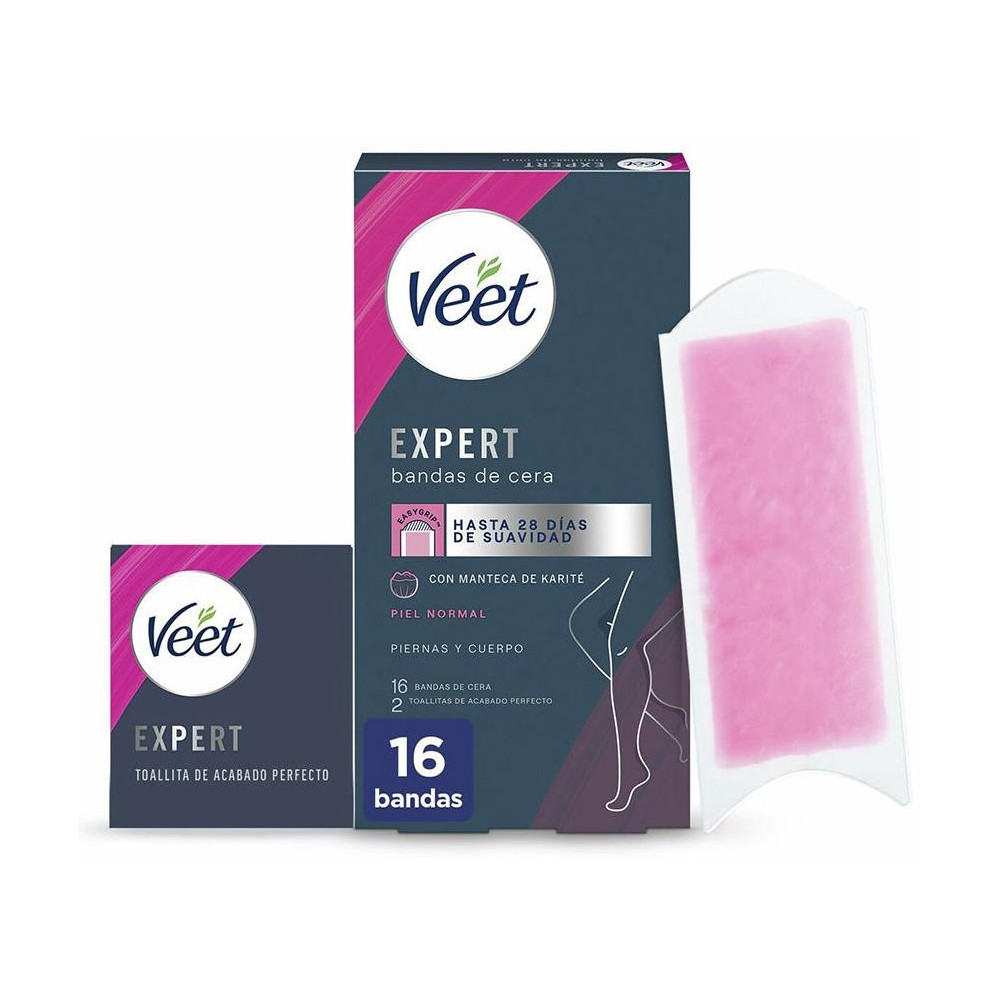 Veet Expert Bandas De Cera Depilatoria Piernas Y Cuerpo Piel Normal 16Uds