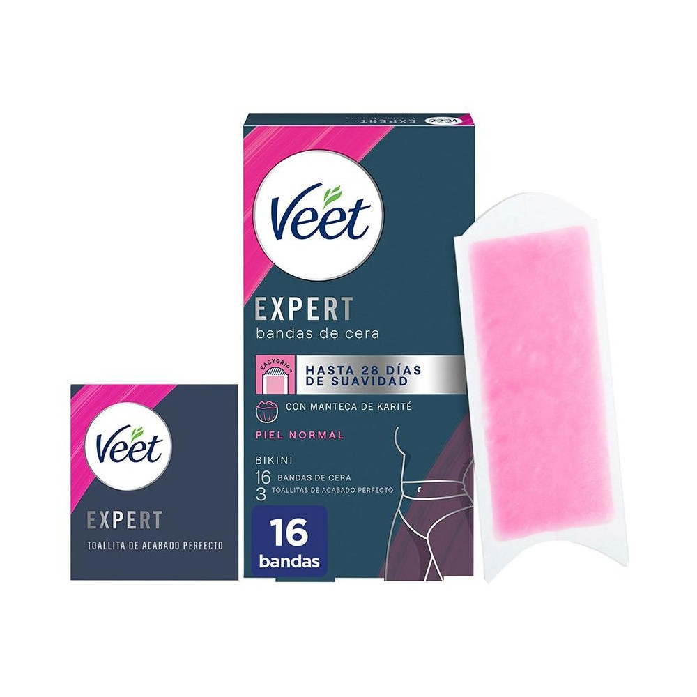 Veet Expert Bandas De Cera Depilatoria Bikini Piel Normal 16Uds