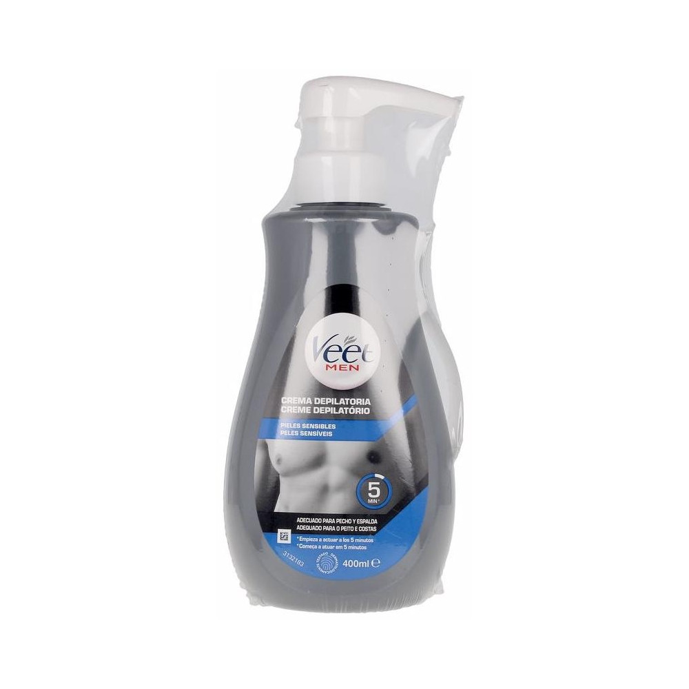 Veet Men Total Pro Crema Depilatoria Piel Sensible 400Ml