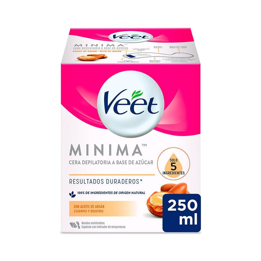 Veet Pure Kit Cera Depilatoria De Azúcar Cuerpo Y Rostro