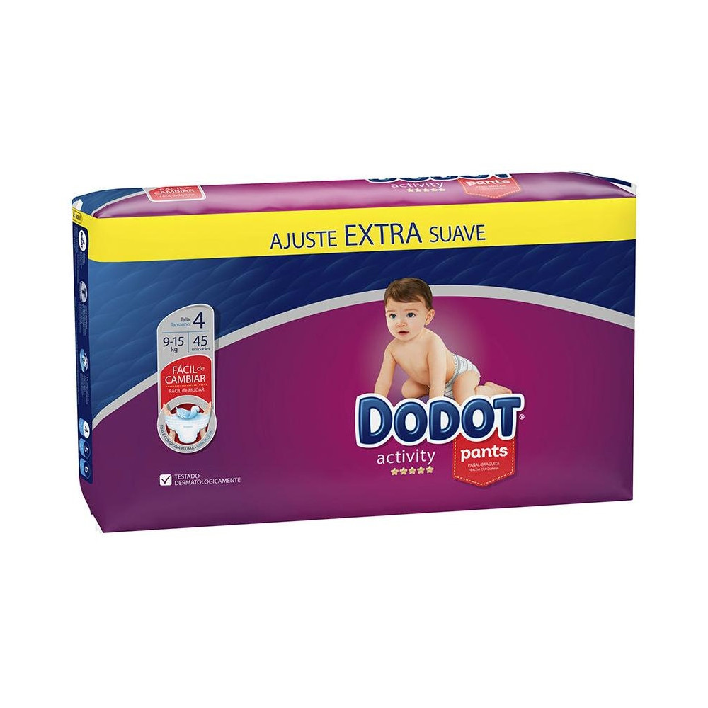 Dodot Pants Activity Talla 4 Pañal-Braguita 9-15 Kg 45 U