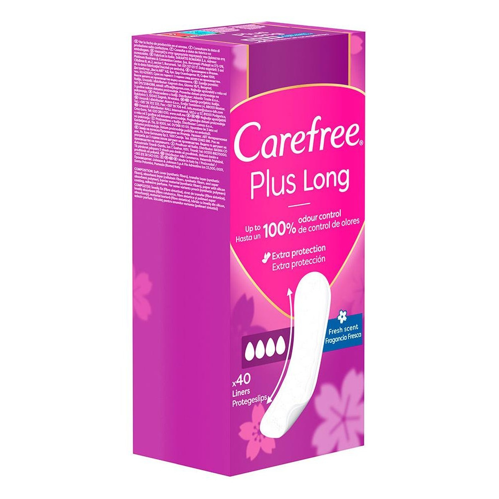 Carefree Carefree Plus Long Protector Fragancia Fresca 40Uds