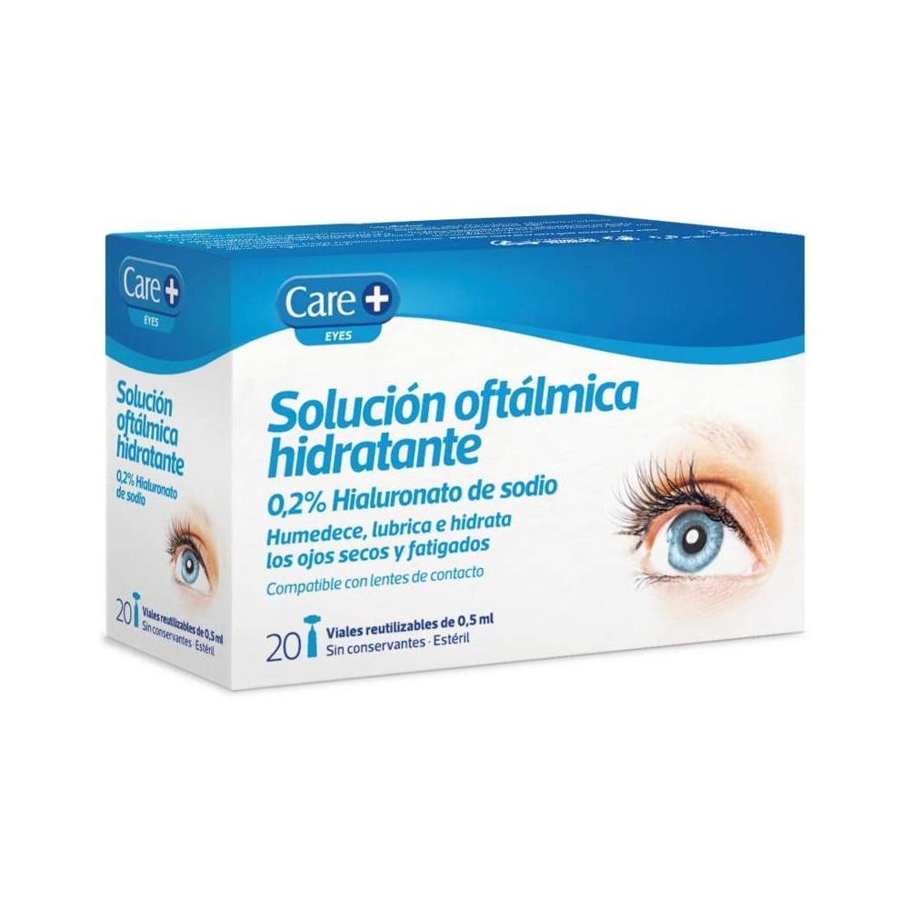 Care+ Solución Oftálmica Hidratante, 20 Viales