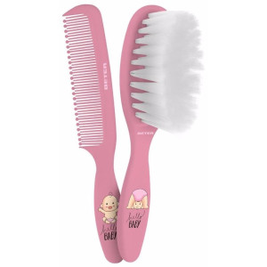 Cepillo Y Peine Bebe Rosa...