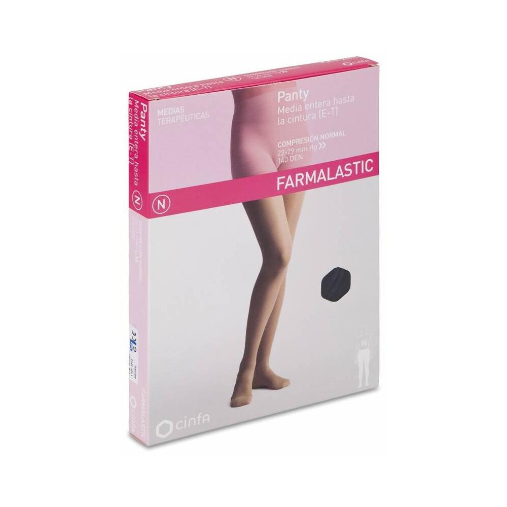 Farmalastic Panty-Media Hasta La Cintura (E-T) Compresión Normal T-Grande Negro