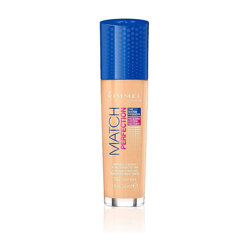 Rimmel Match Perfection Foundation 102 Light Nude 30Ml