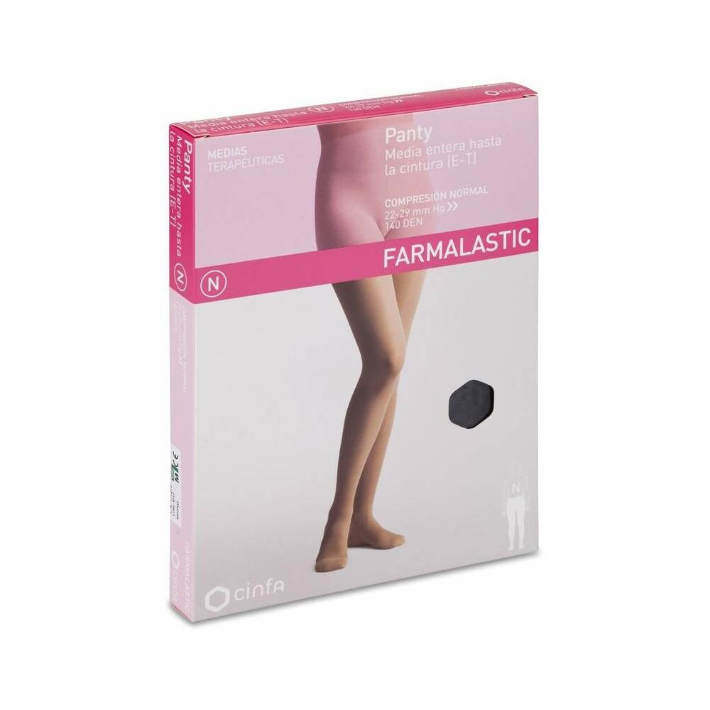 Farmalastic Panty De Compresión Normal Negro Talla Mediana, 1 Ud