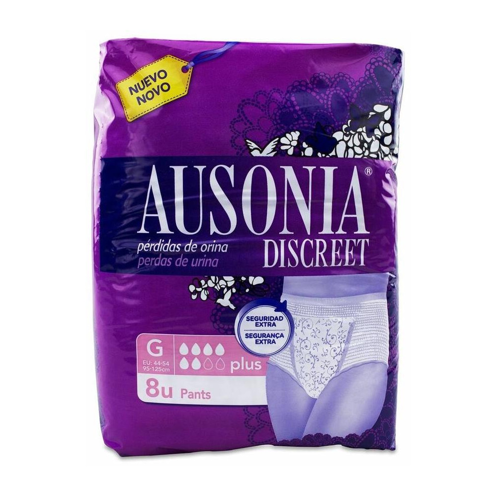 Ausonia Discreet Ropa Interior Plus Talla Grande, 8 Uds