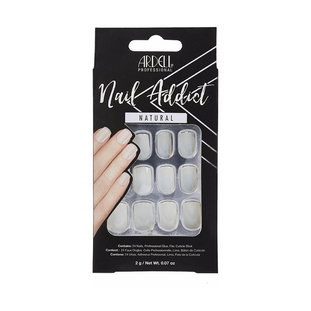 Ardell Nail Addict Natural Uñas Postizas Squared 24Uds