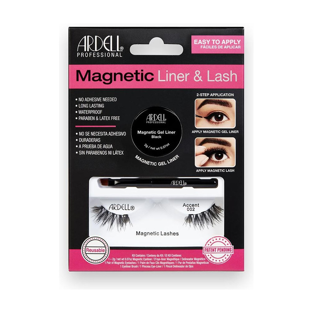 Magnetic Liner Y Lash Accent Pestañas 002 + Gel Liner 3 U