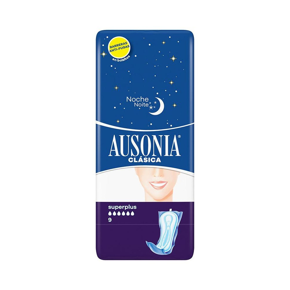 Ausonia Compresas Super Plus Noche 9Uds