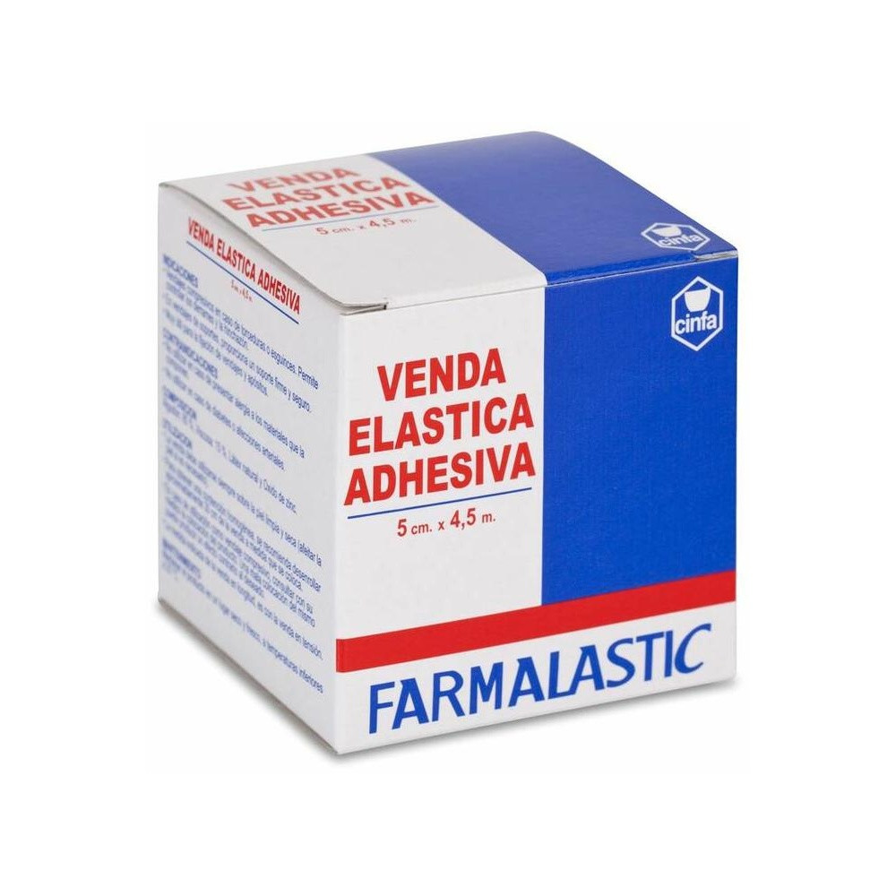 Farmalastic Venda Elástica Adhesiva 4, 5 M X 5 Cm