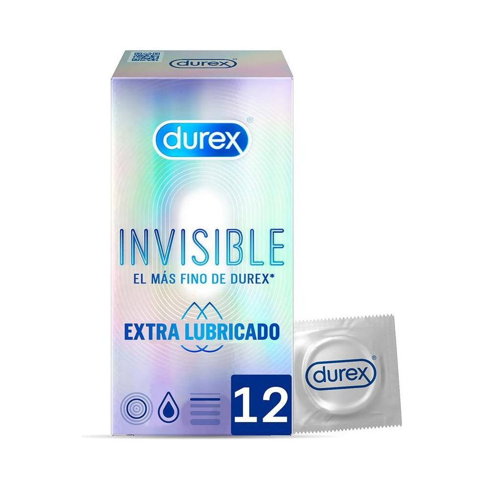 Invisible Extra Lubricado Preservativos 12 U