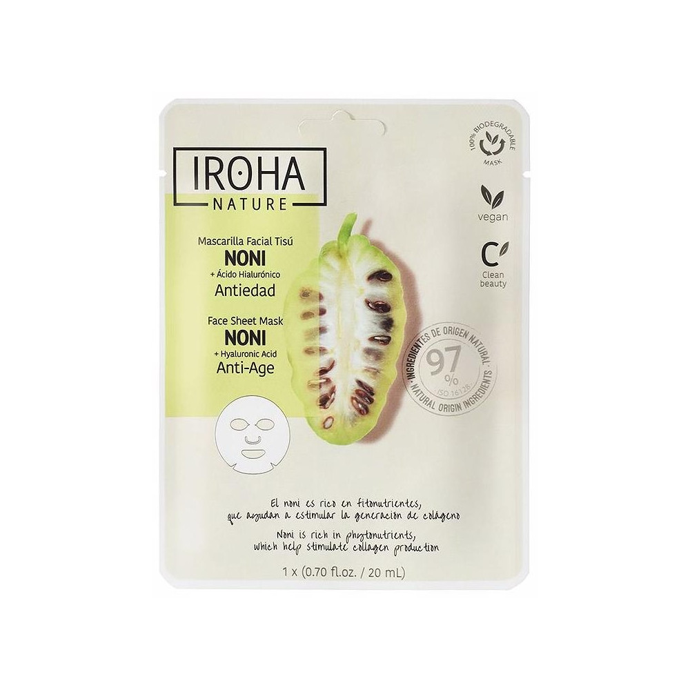 Iroha Nature Mascarilla Facial Tisú Antiedad Noni 20Ml