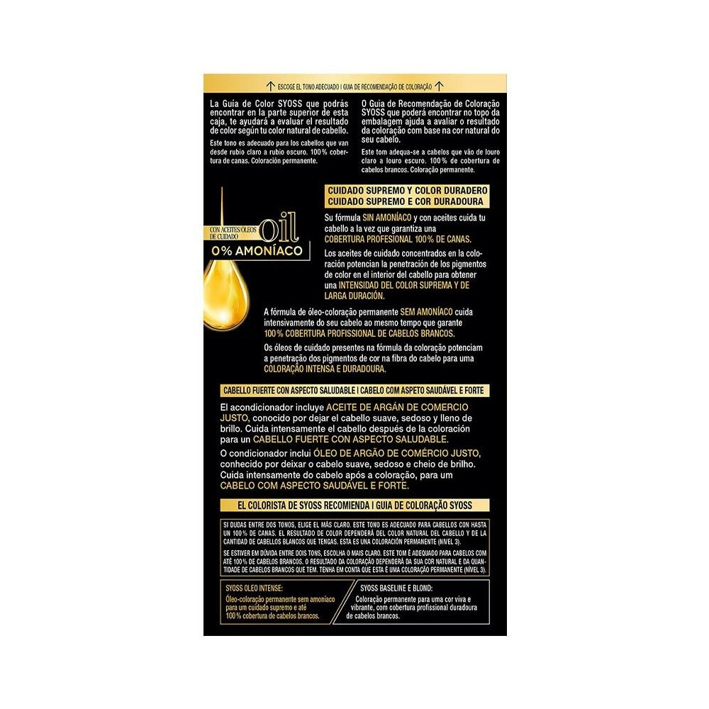 Oleo Intense Tinte Sin Amoniaco 9.10-Rubio Luminoso 5 Pz