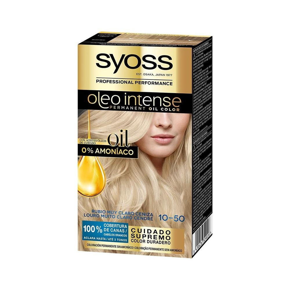 Oleo Intense Tinte Sin Amoniaco 10.50 - Rubio Claro Ceniza 5 Pz