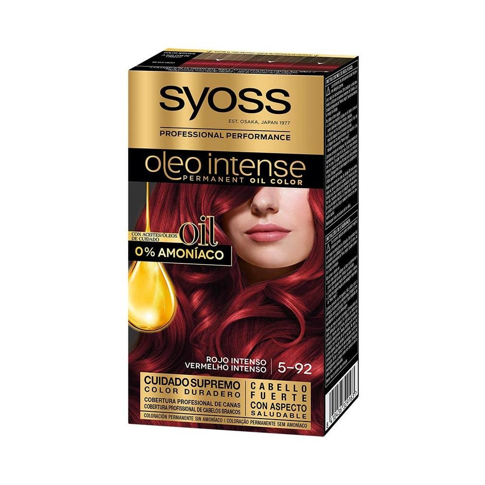 Syoss Olio Intense Tinte Sin Amoniaco 5.92 Rojo Intenso 50Ml
