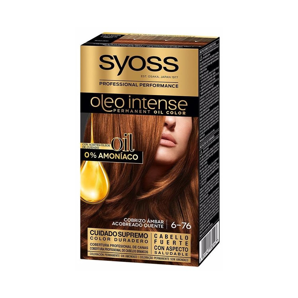 Syoss Olio Intense Tinte Sin Amoniaco 6.76 Cobrizo Ambar 50Ml