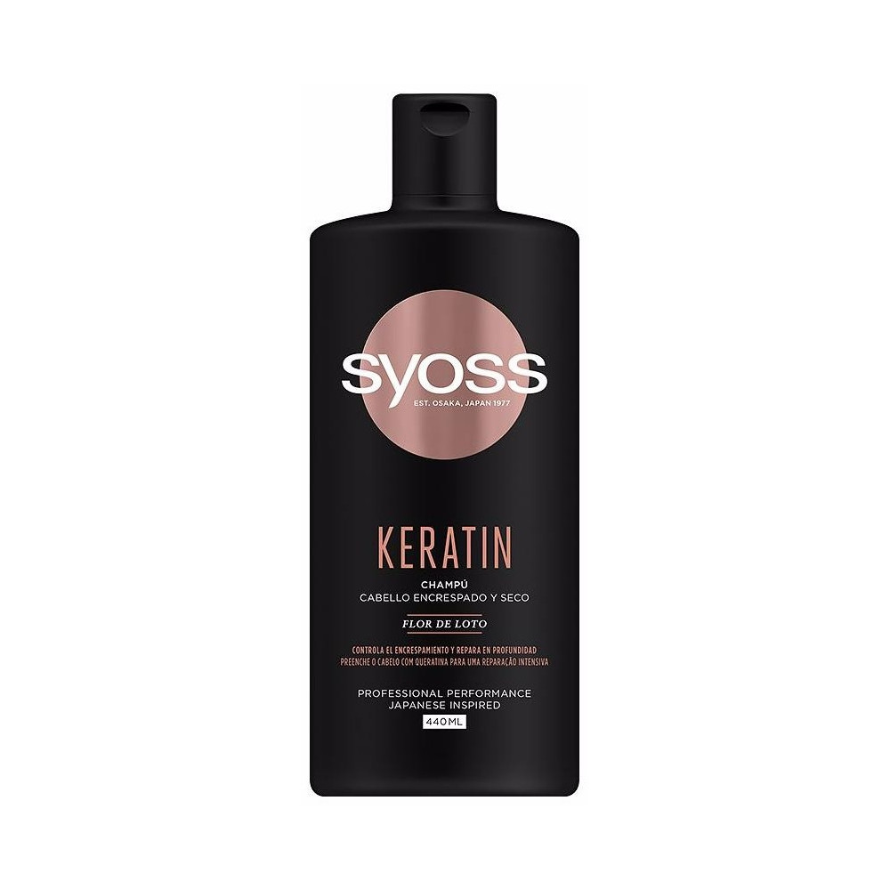 Syoss Keratin Champú Cabello Encrespado Y Seco 440Ml