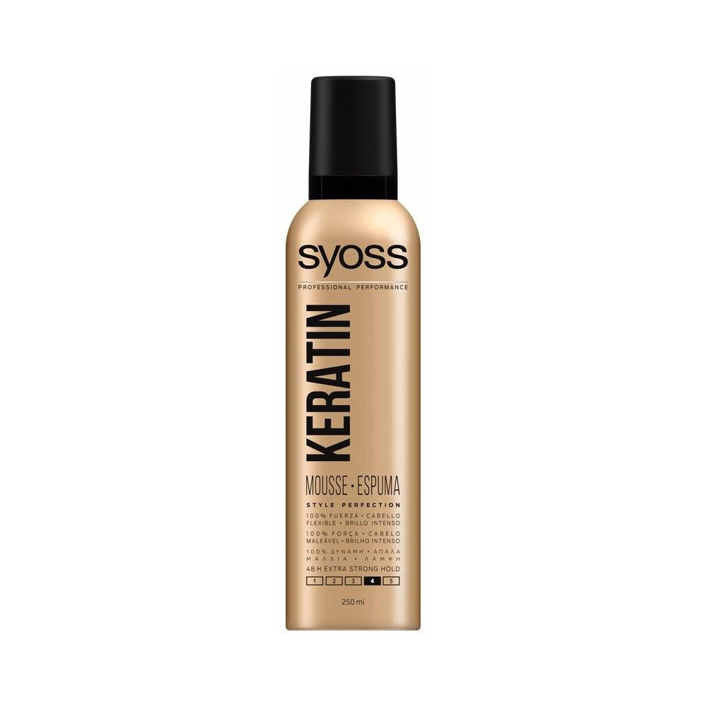 Syoss Keratin Espuma Flexible Y Brillo 250Ml