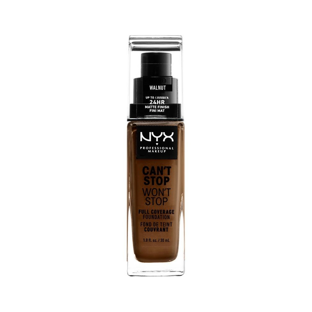 Nyx Can'T Stop Won'T Stop Full Coverage Foundation Walnut 30 Ml