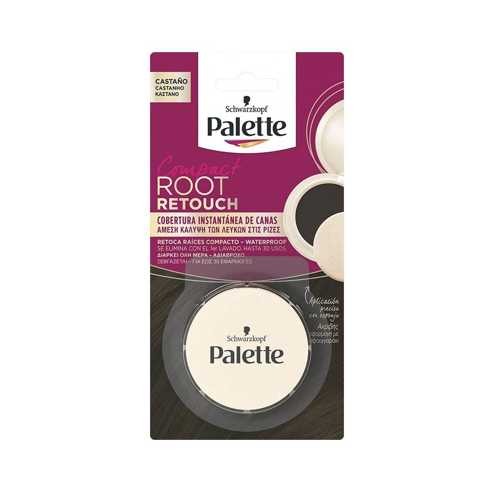 Schwarzkopf Palette Root Retouch Retoca Raíces Compacto Castaño 3G
