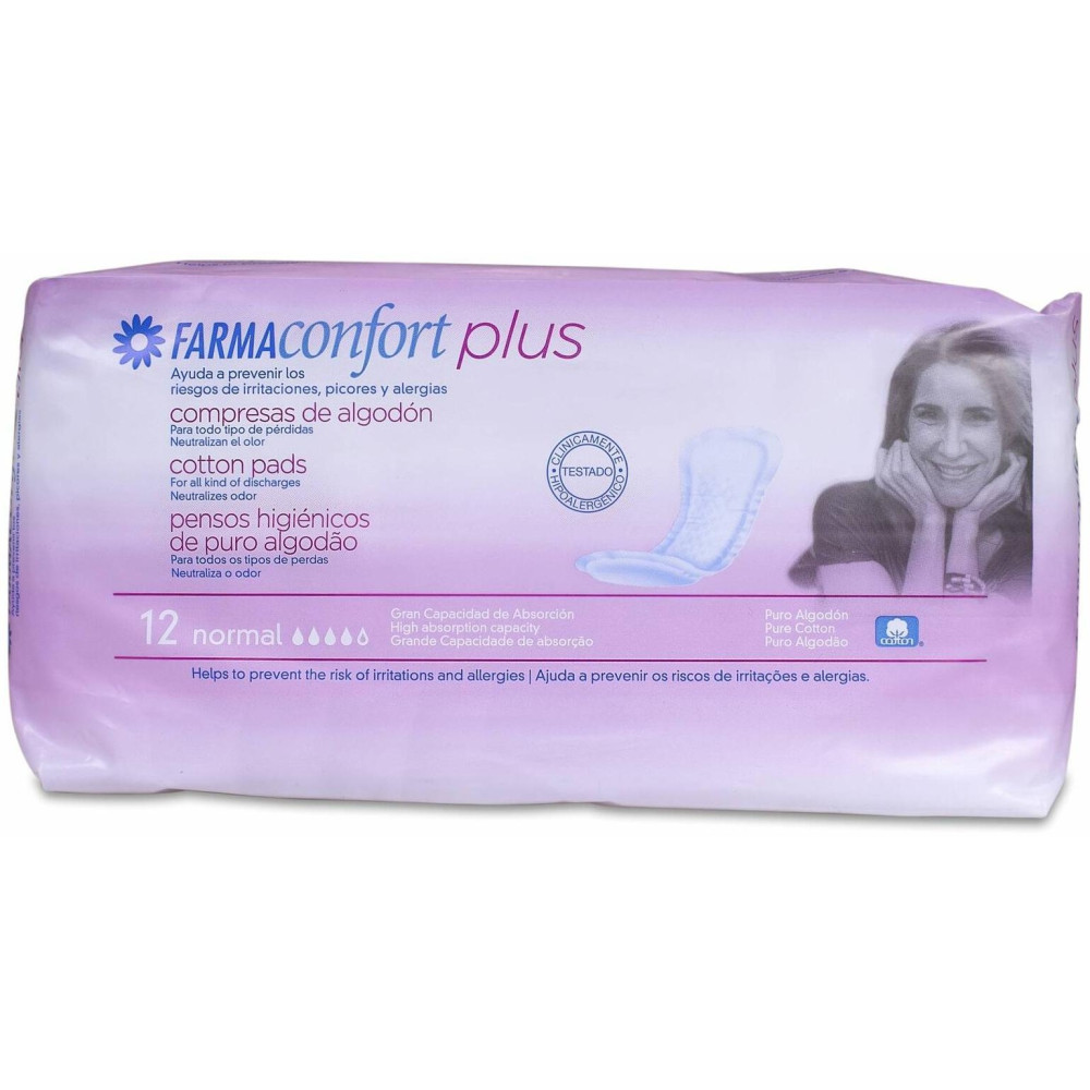 Farmaconfort Plus Compresas Normales Algodón 12Uds