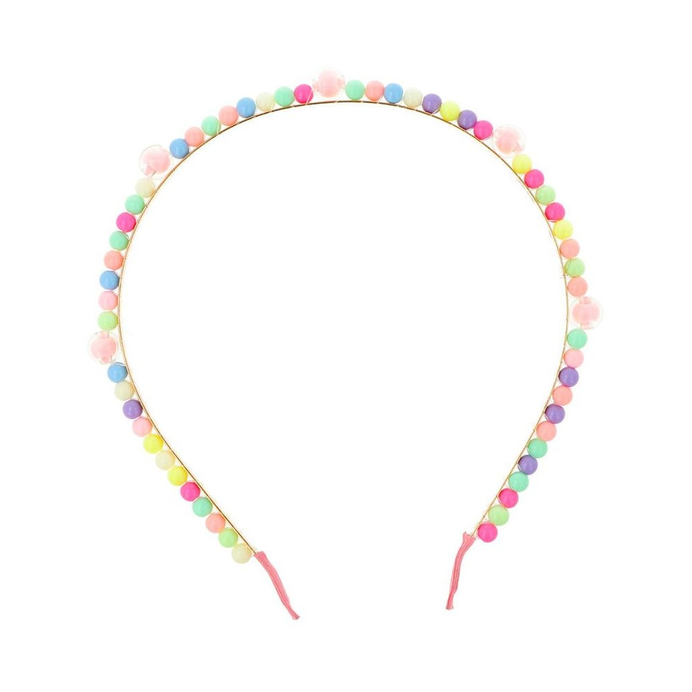 Diadema Metal Con Bolitas De Colores 13 X 15, 5 Cm 1 U