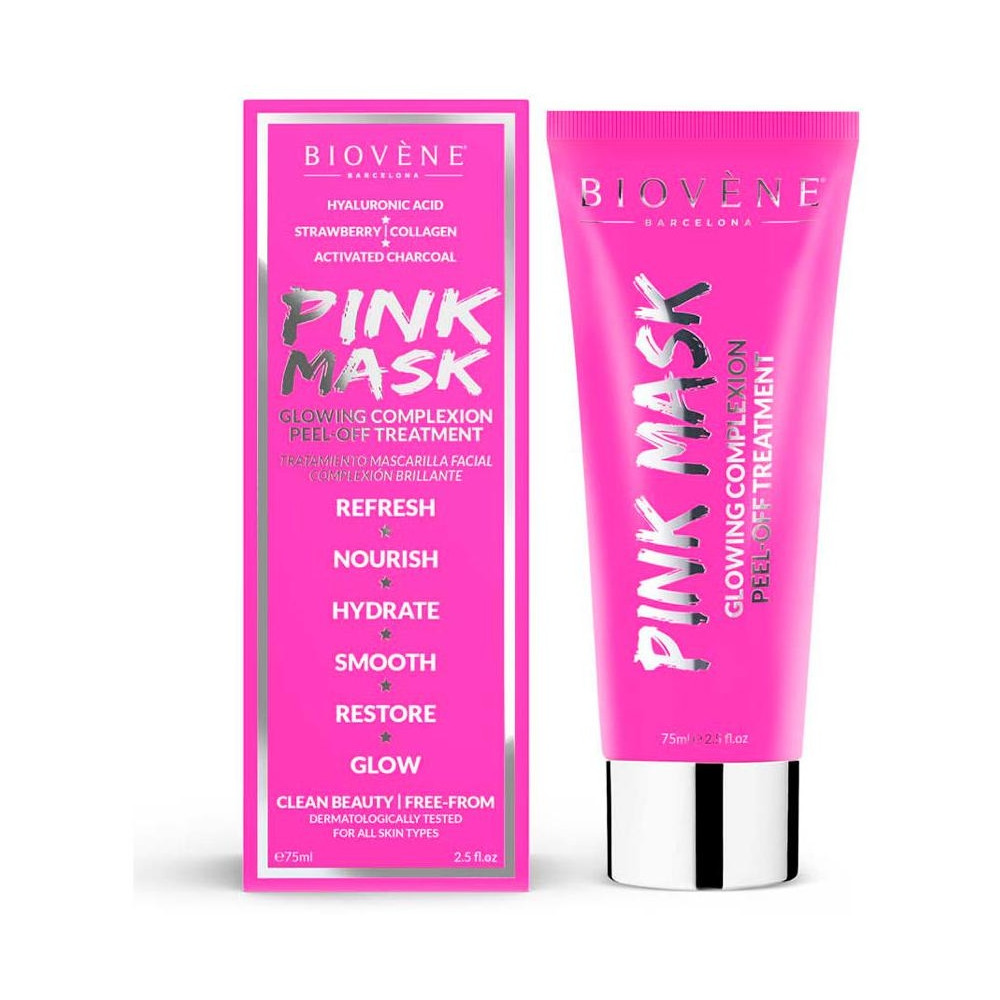 Biovene Pink Mask Glowing Complexion Peel-Off Treatment 75Ml