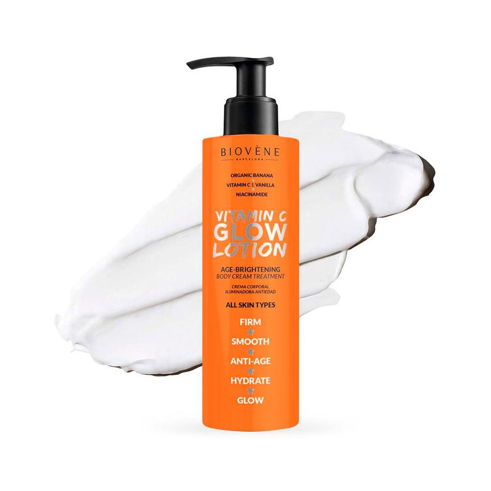 Biovène Vitamin C Glow Lotion Age-Brightening Body Cream Treatment 200Ml