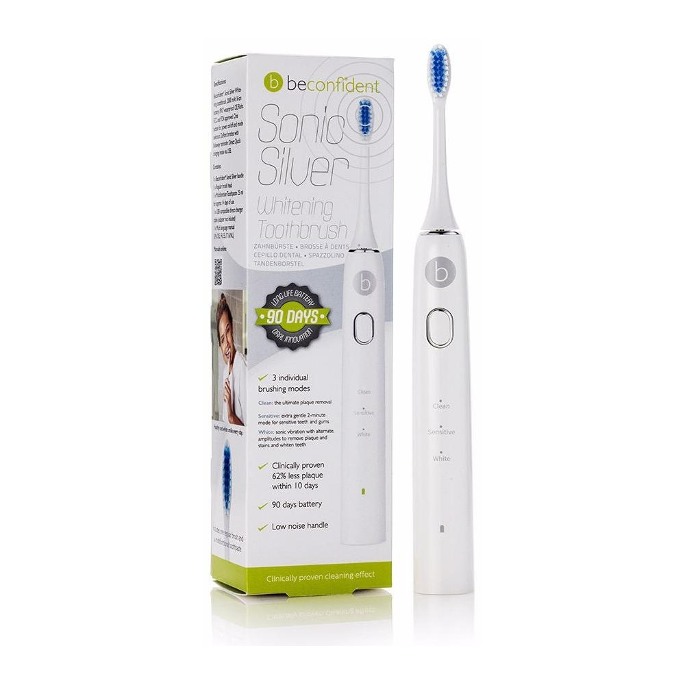 Sonic Silver Electric Whitening Toothbrush White/Silver 1 U 2