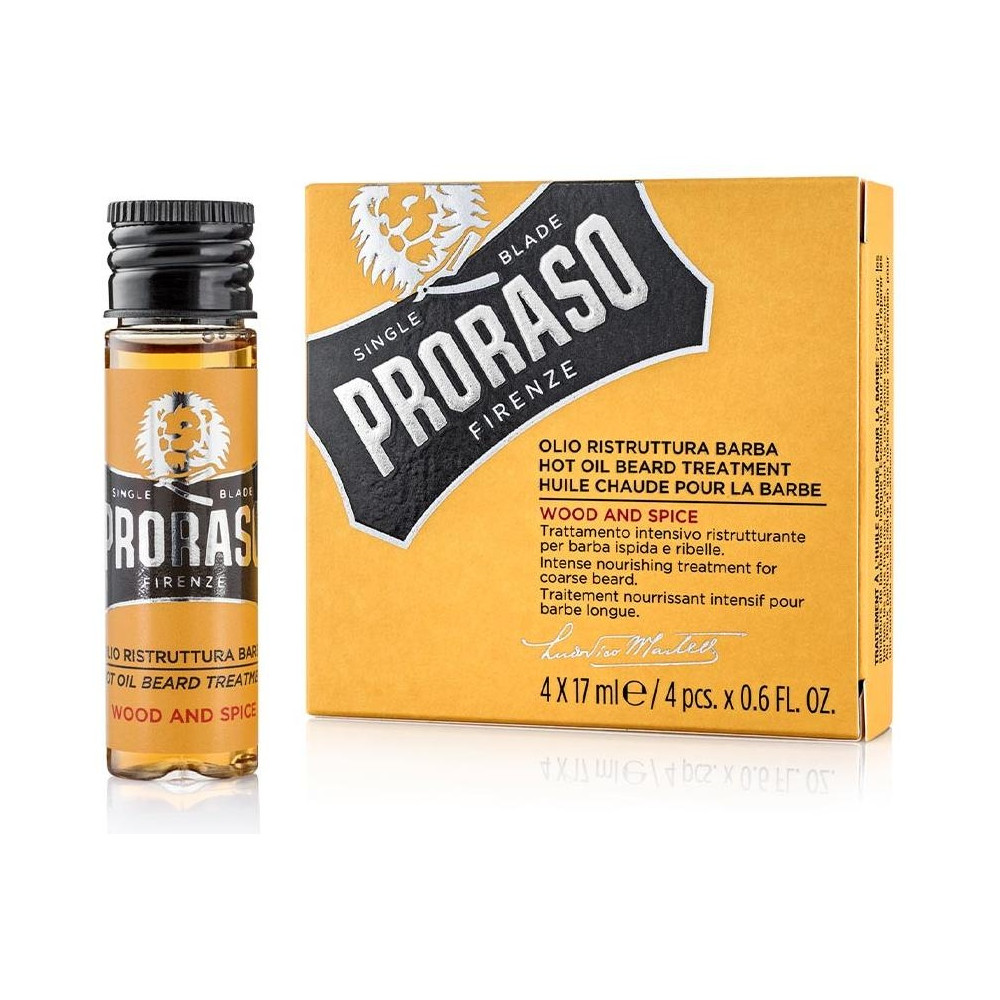 Wood And Spice Tratamiento De Aceite Caliente Para Barba 4 X 17 Ml