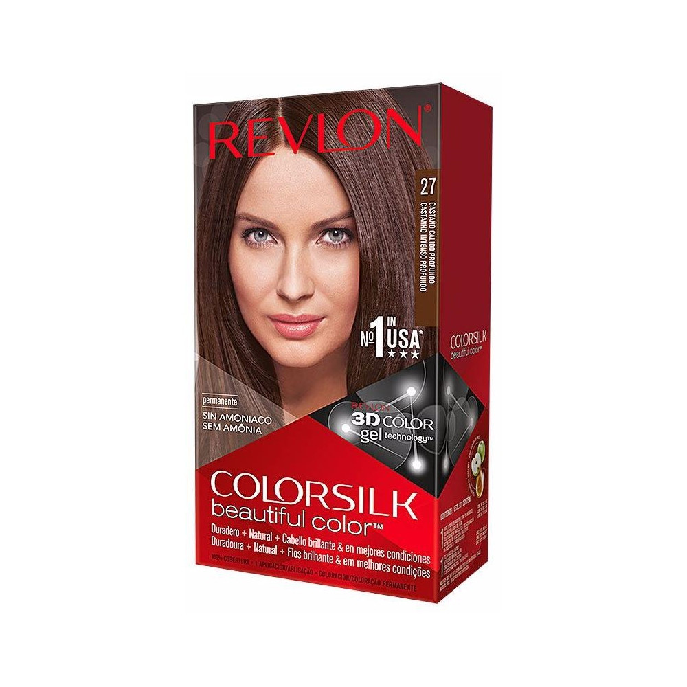 Revlon Kit Tinte Colorsilk 27 Castaño Calido Profundo