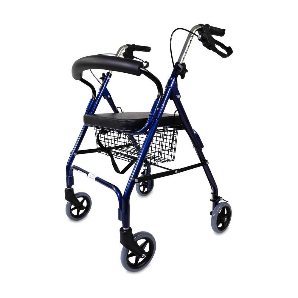 Rollator Con Asiento, Frenos Y Bloqueo, 1 Unidad