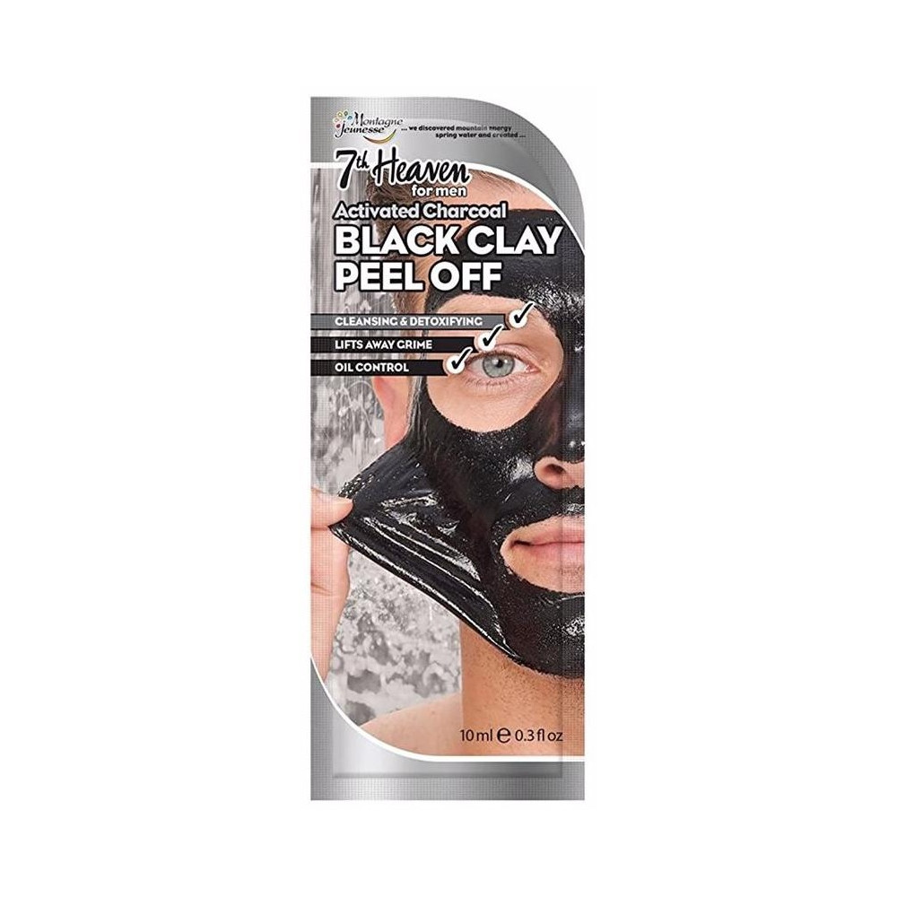7Th Heaven Men Black Clay Peel Off Mask 10Ml