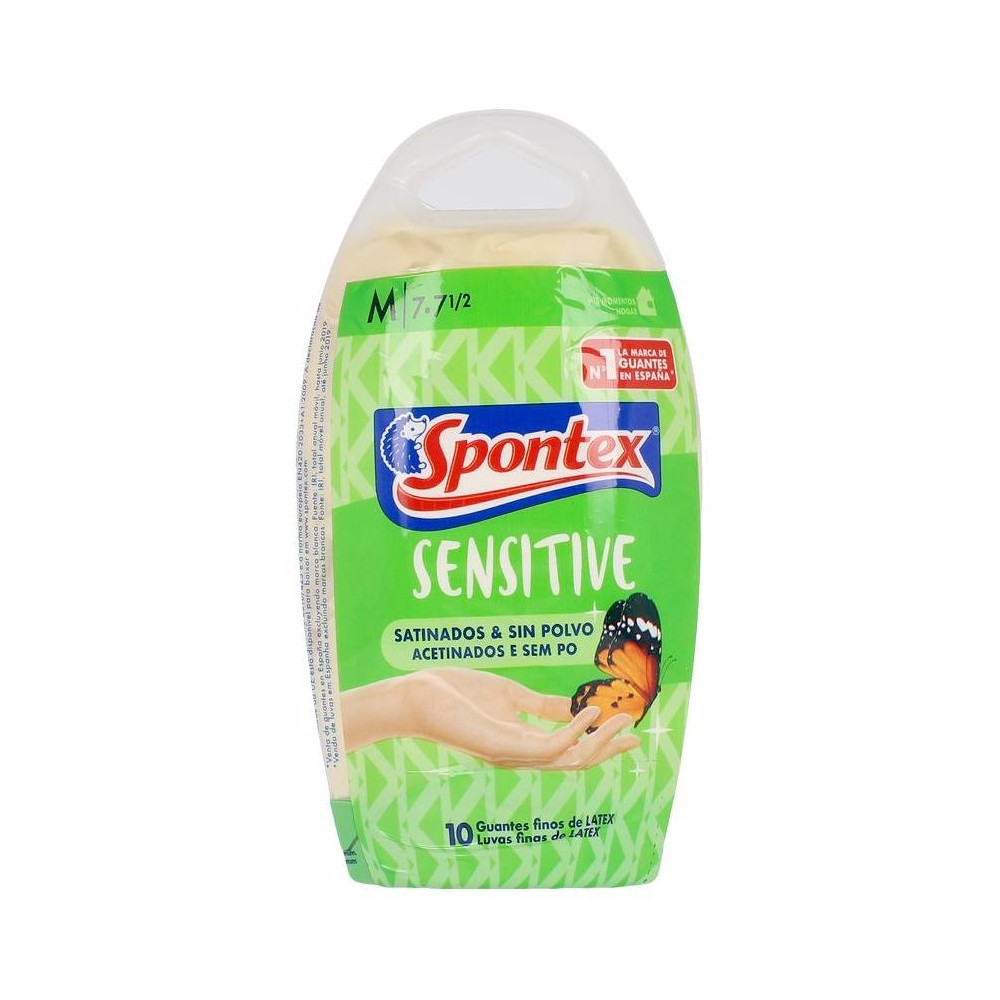 Latex Sensitive Guantes Satinados Sin Polvo Talla M 10 U