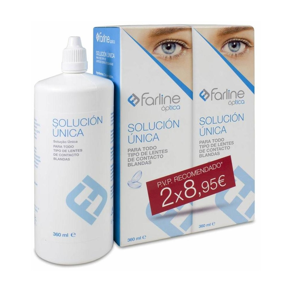 Farline Solucion Unica Lentes De Contacto 2X 360 Ml