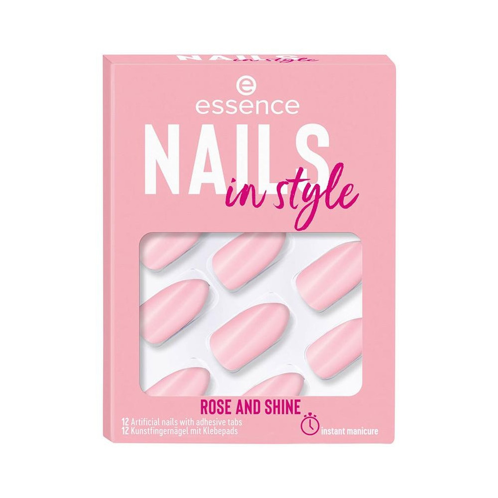Nails In Style Uñas Artificiales 14-Rose And Shine 12 U